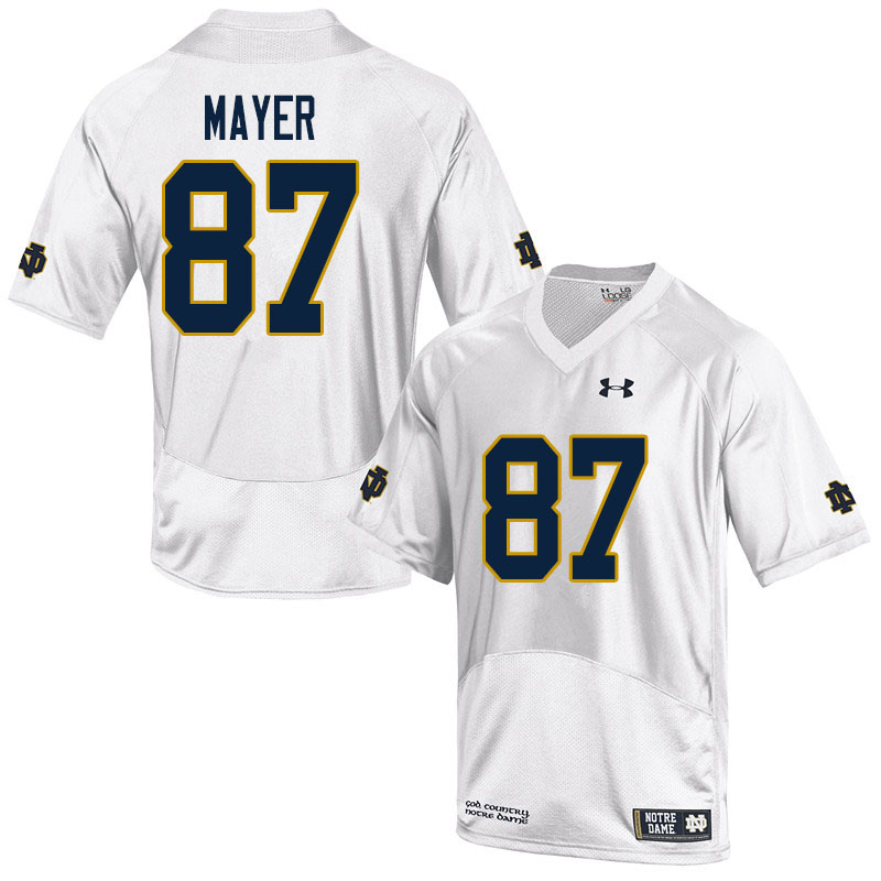 Men's NCAA Notre Dame Fighting Irish #87 Michael Mayer Stitched College Under Armour Authentic White Football Jersey GG10U68YN